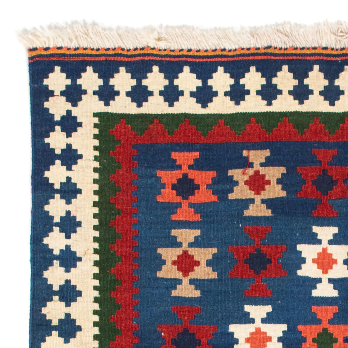 Dywan Kelim - Orientalny kwadratowy  - 103 x 100 cm - ciemnoniebieski