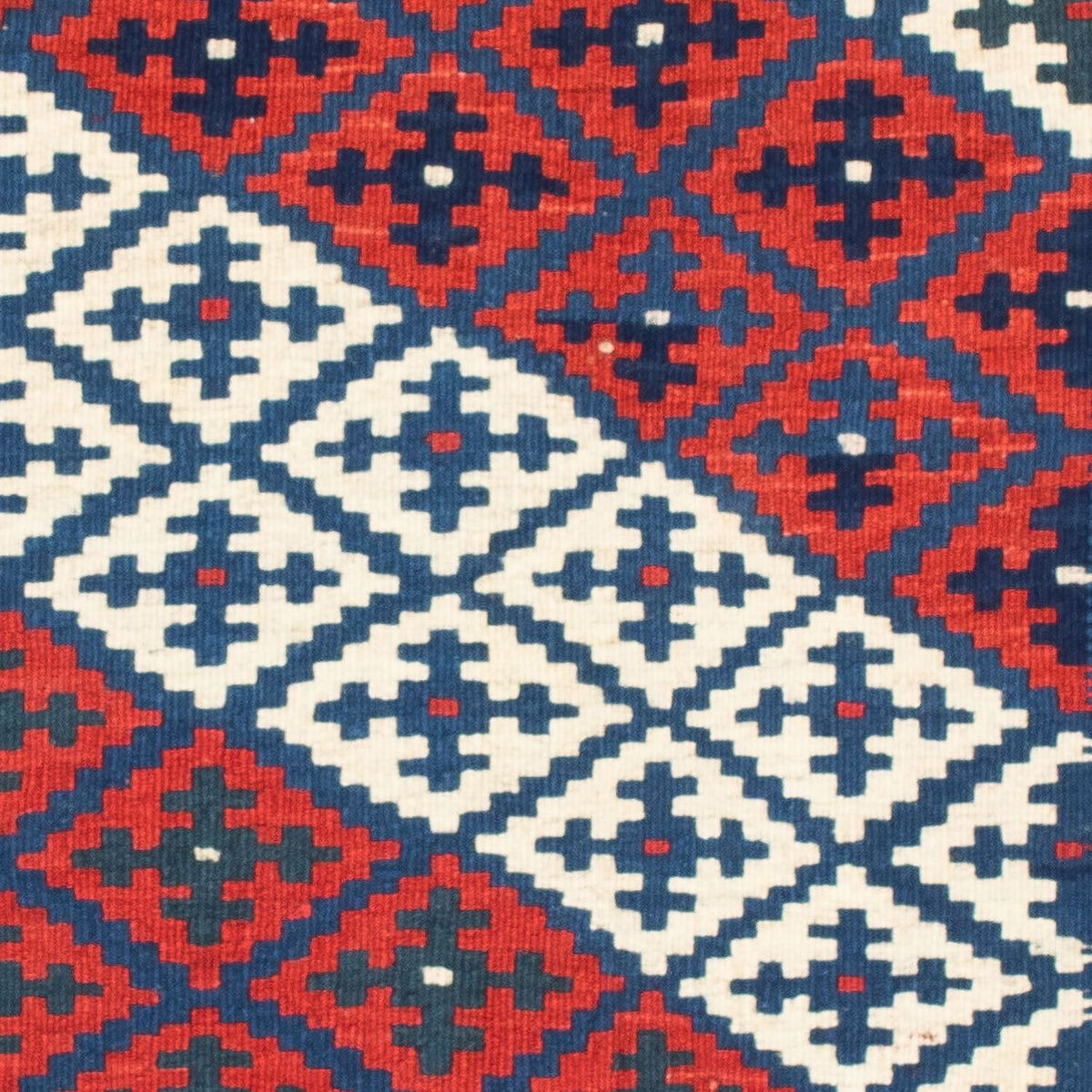 Dywan Kelim - Orientalny kwadratowy  - 100 x 95 cm - ciemnoniebieski