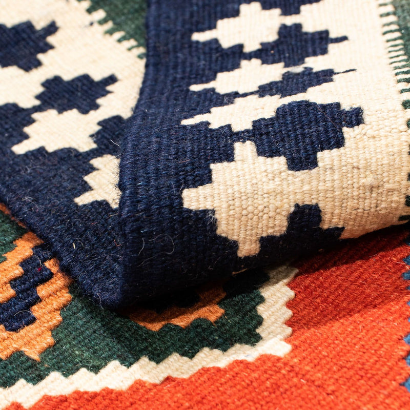 Dywan Kelim - Orientalny kwadratowy  - 105 x 103 cm - czerwony