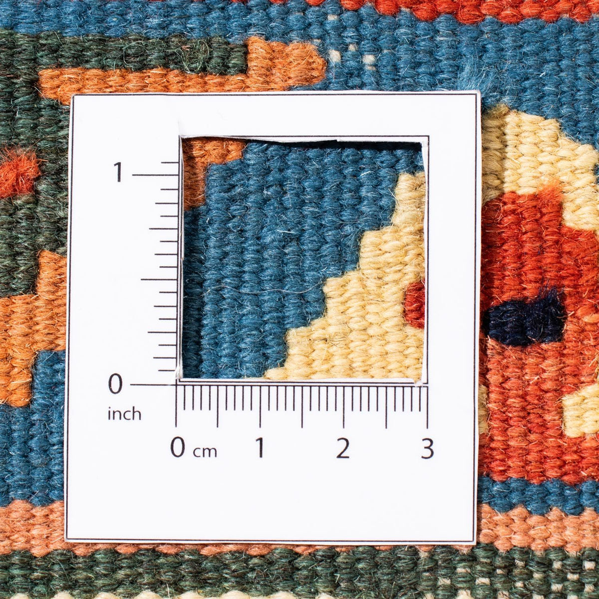 Dywan Kelim - Orientalny kwadratowy  - 105 x 103 cm - czerwony