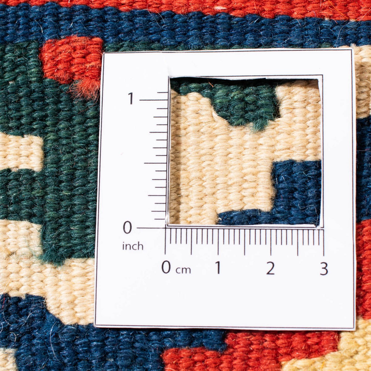 Dywan Kelim - Orientalny kwadratowy  - 107 x 103 cm - czerwony