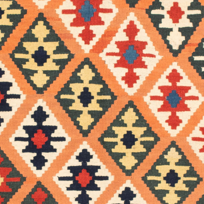 Dywan Kelim - Orientalny kwadratowy  - 103 x 100 cm - jasnobrązowy