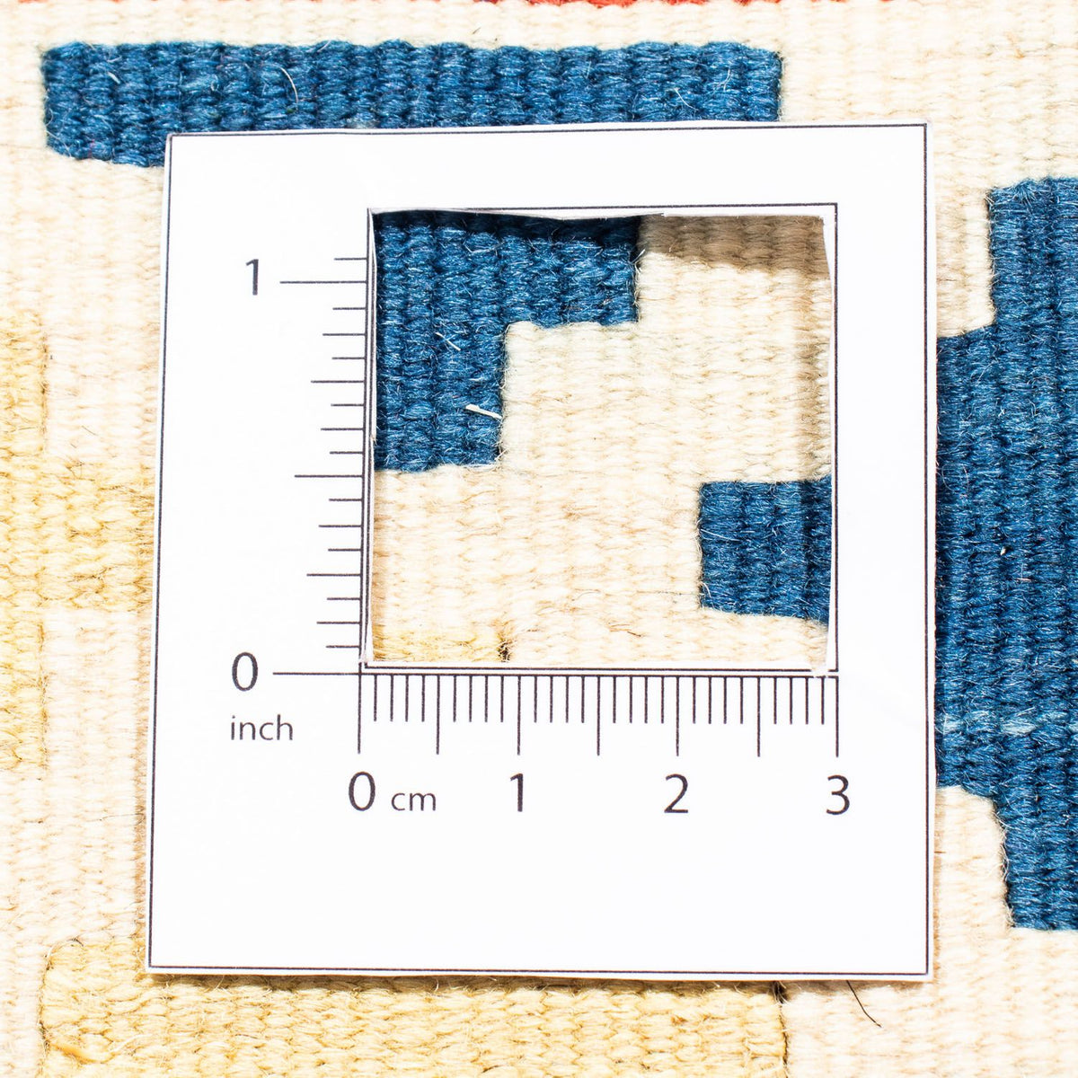 Dywan Kelim - Orientalny kwadratowy  - 105 x 103 cm - ciemna czerwień