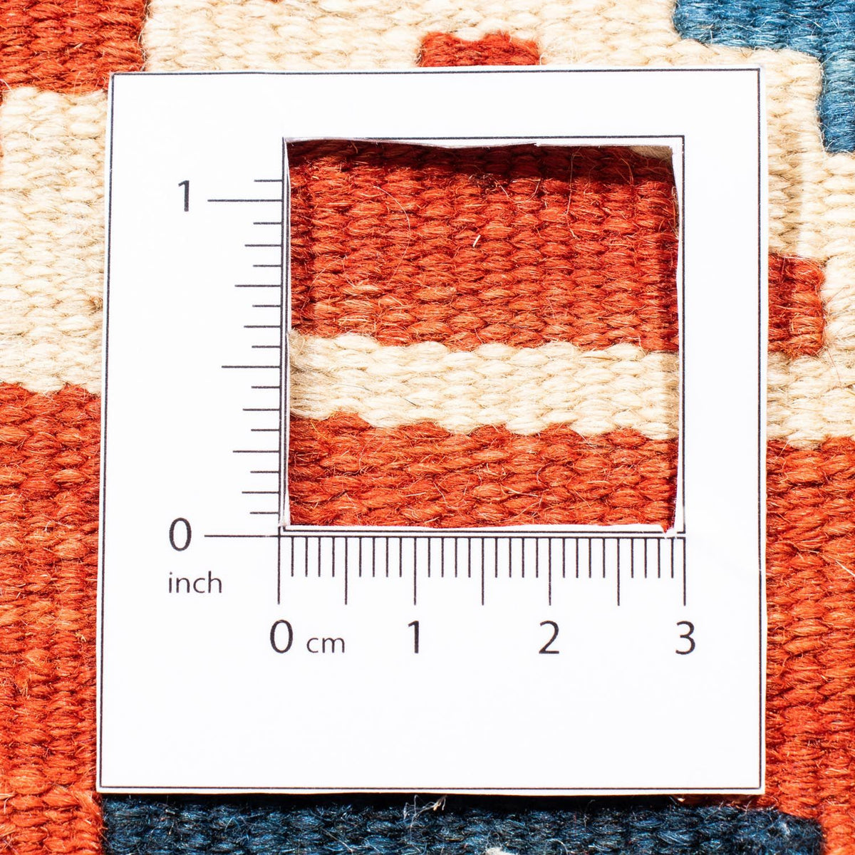 Dywan Kelim - Orientalny kwadratowy  - 107 x 100 cm - ciemna czerwień