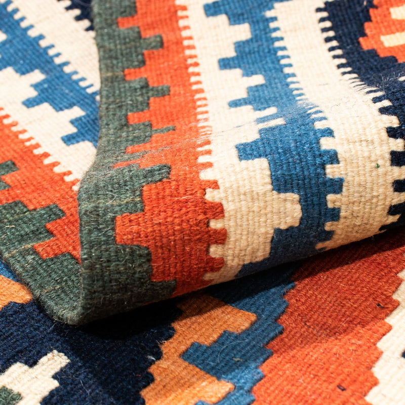 Dywan Kelim - Orientalny kwadratowy  - 114 x 102 cm - czerwony