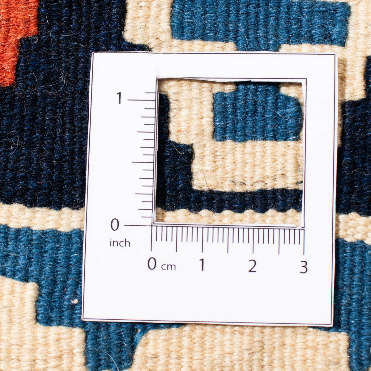 Dywan Kelim - Orientalny kwadratowy  - 114 x 102 cm - czerwony