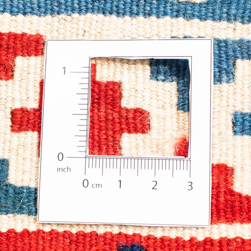 Dywan Kelim - Orientalny kwadratowy  - 105 x 103 cm - czerwony