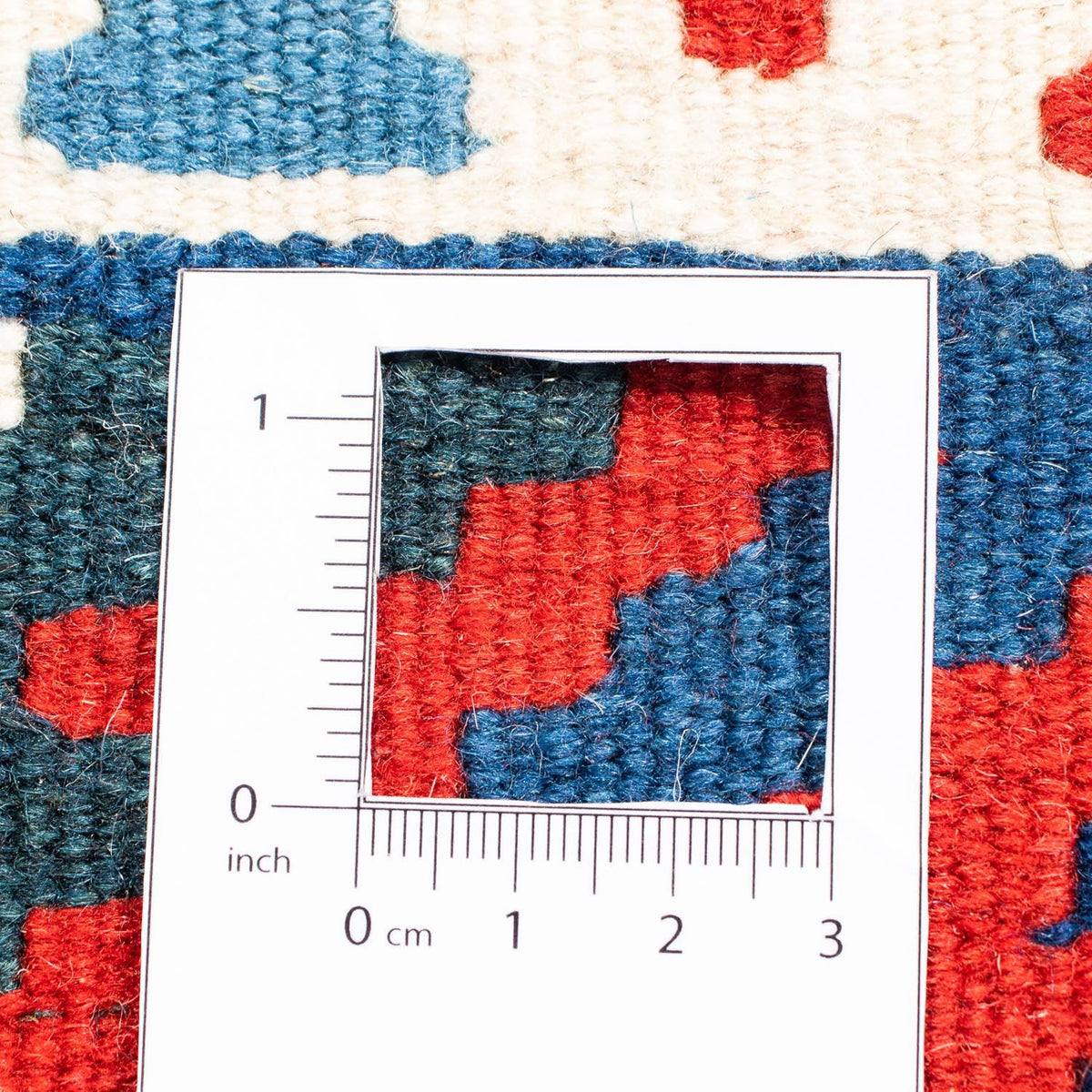 Dywan Kelim - Orientalny kwadratowy  - 104 x 102 cm - ciemna czerwień