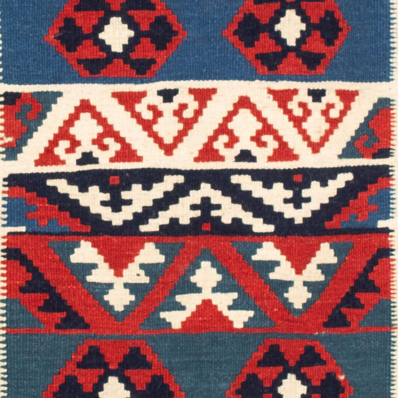 Dywan Kelim - Orientalny kwadratowy  - 103 x 100 cm - wielokolorowy