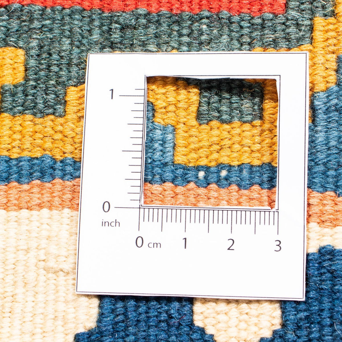 Dywan Kelim - Orientalny kwadratowy  - 108 x 97 cm - rdza