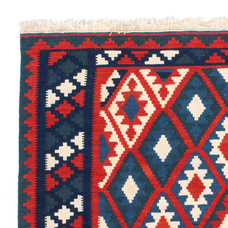 Dywan Kelim - Orientalny kwadratowy  - 102 x 94 cm - ciemna czerwień