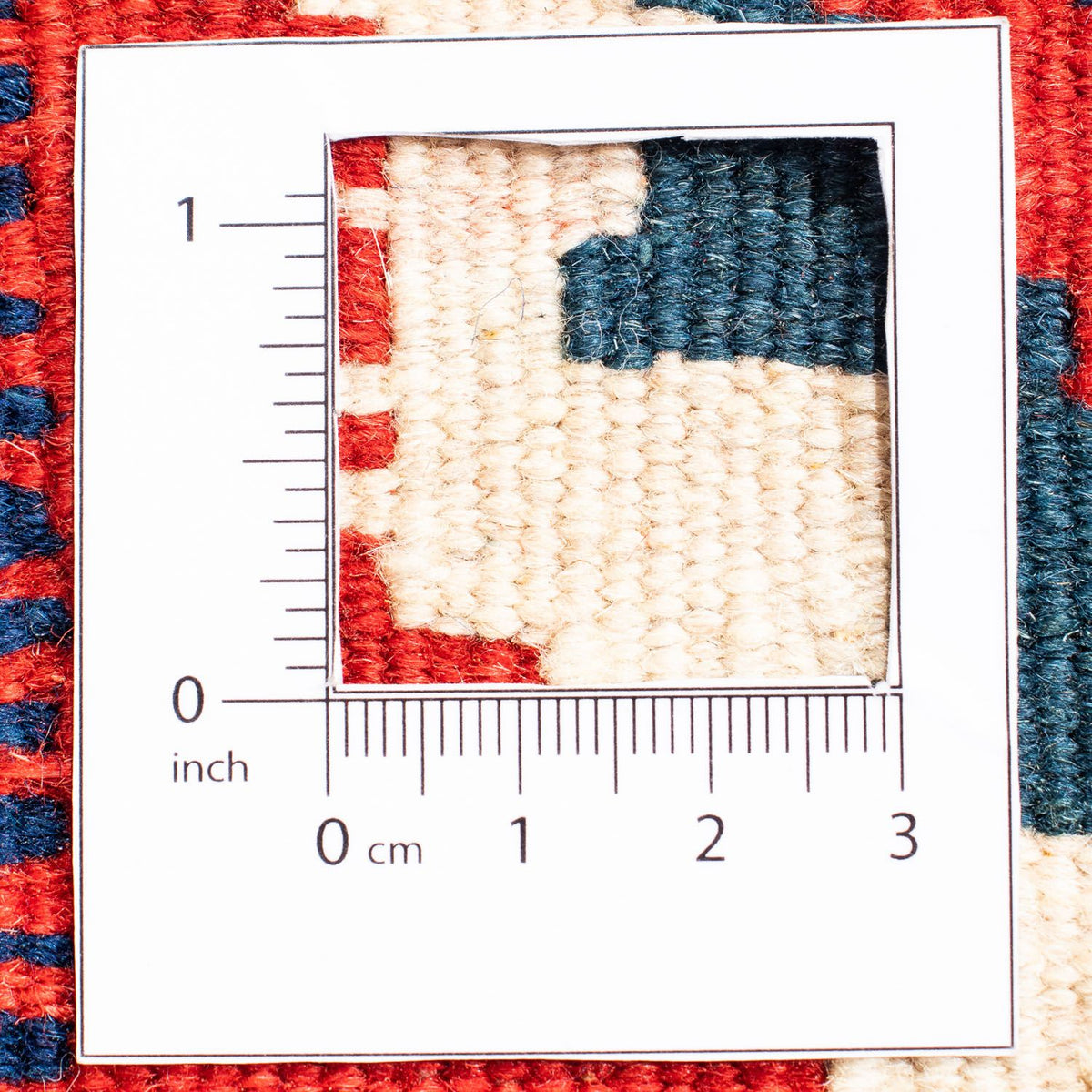 Dywan Kelim - Orientalny kwadratowy  - 102 x 94 cm - ciemna czerwień