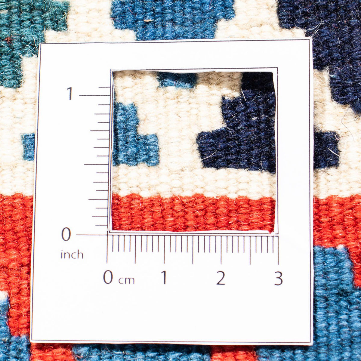 Dywan Kelim - Orientalny kwadratowy  - 100 x 98 cm - ciemnoniebieski