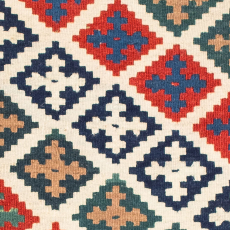 Dywan Kelim - Orientalny kwadratowy  - 105 x 104 cm - wielokolorowy