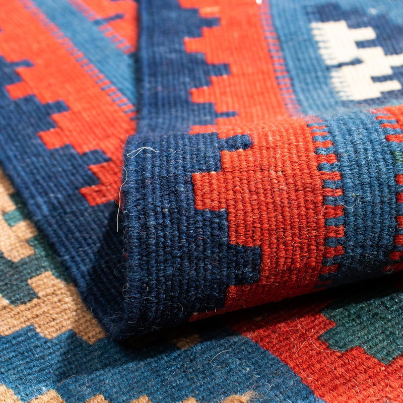 Dywan Kelim - Orientalny kwadratowy  - 105 x 104 cm - wielokolorowy