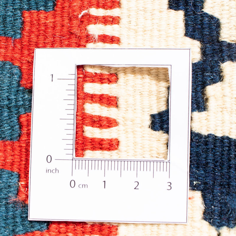 Dywan Kelim - Orientalny kwadratowy  - 125 x 110 cm - niebieski