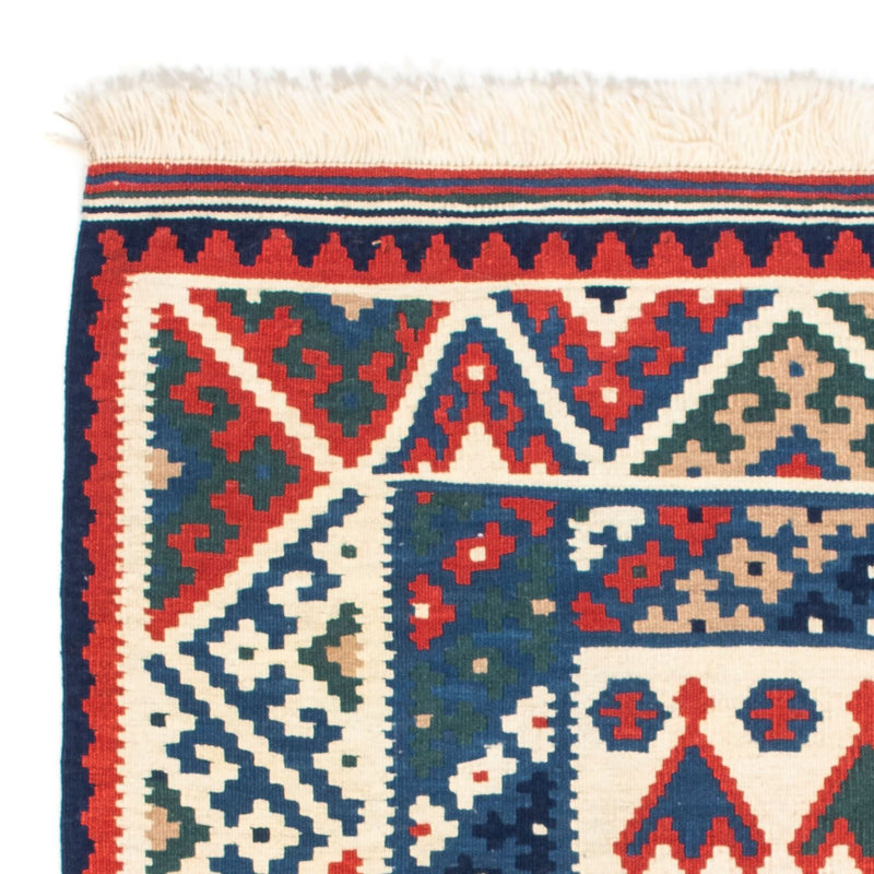 Dywan Kelim - Orientalny kwadratowy  - 117 x 102 cm - ciemnoniebieski