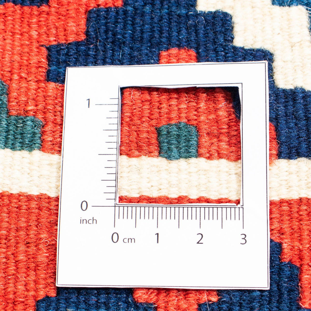 Dywan Kelim - Orientalny kwadratowy  - 117 x 102 cm - ciemnoniebieski