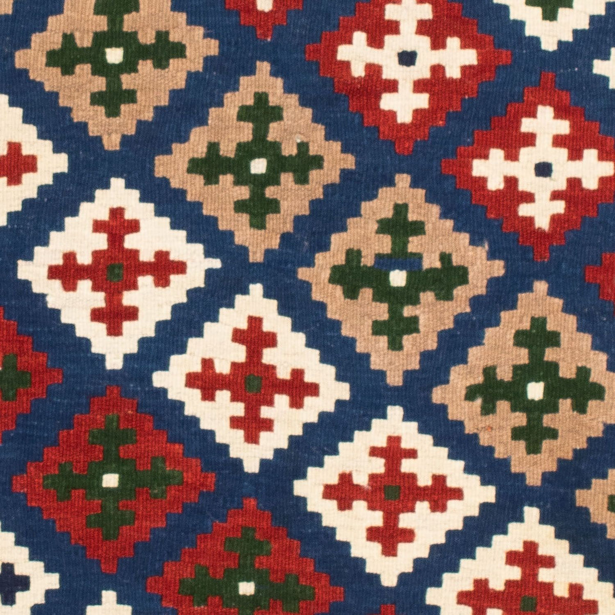 Dywan Kelim - Orientalny kwadratowy  - 103 x 100 cm - ciemnoniebieski