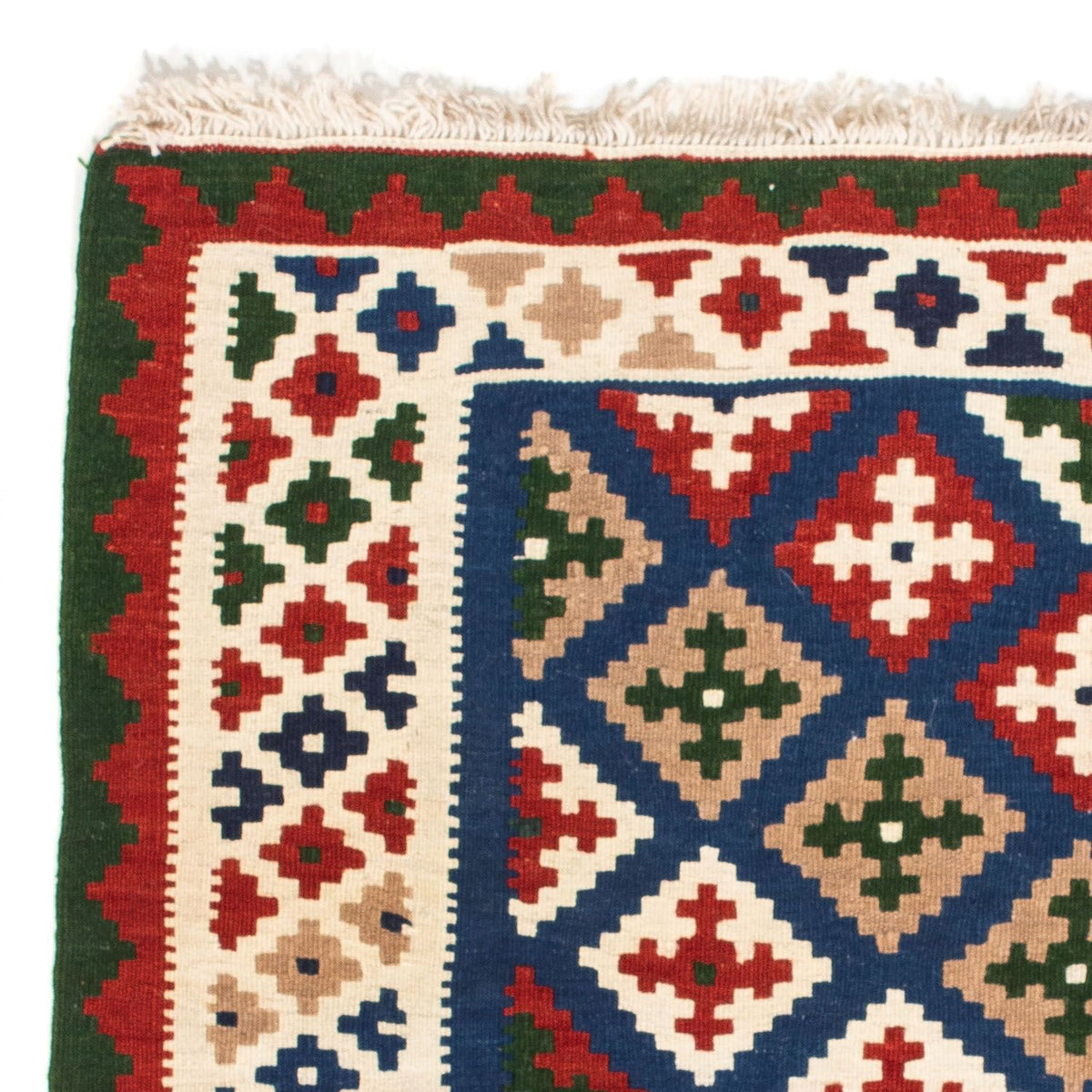 Dywan Kelim - Orientalny kwadratowy  - 103 x 100 cm - ciemnoniebieski