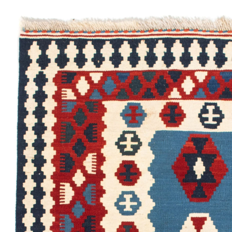 Dywan Kelim - Orientalny kwadratowy  - 107 x 102 cm - niebieski