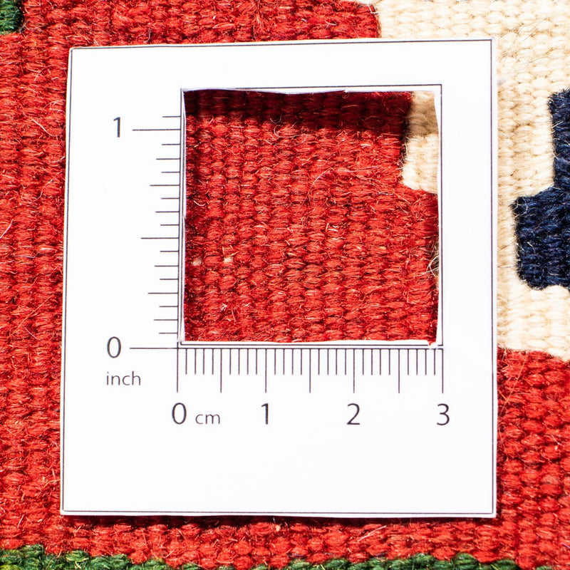 Dywan Kelim - Orientalny kwadratowy  - 100 x 98 cm - ciemna czerwień