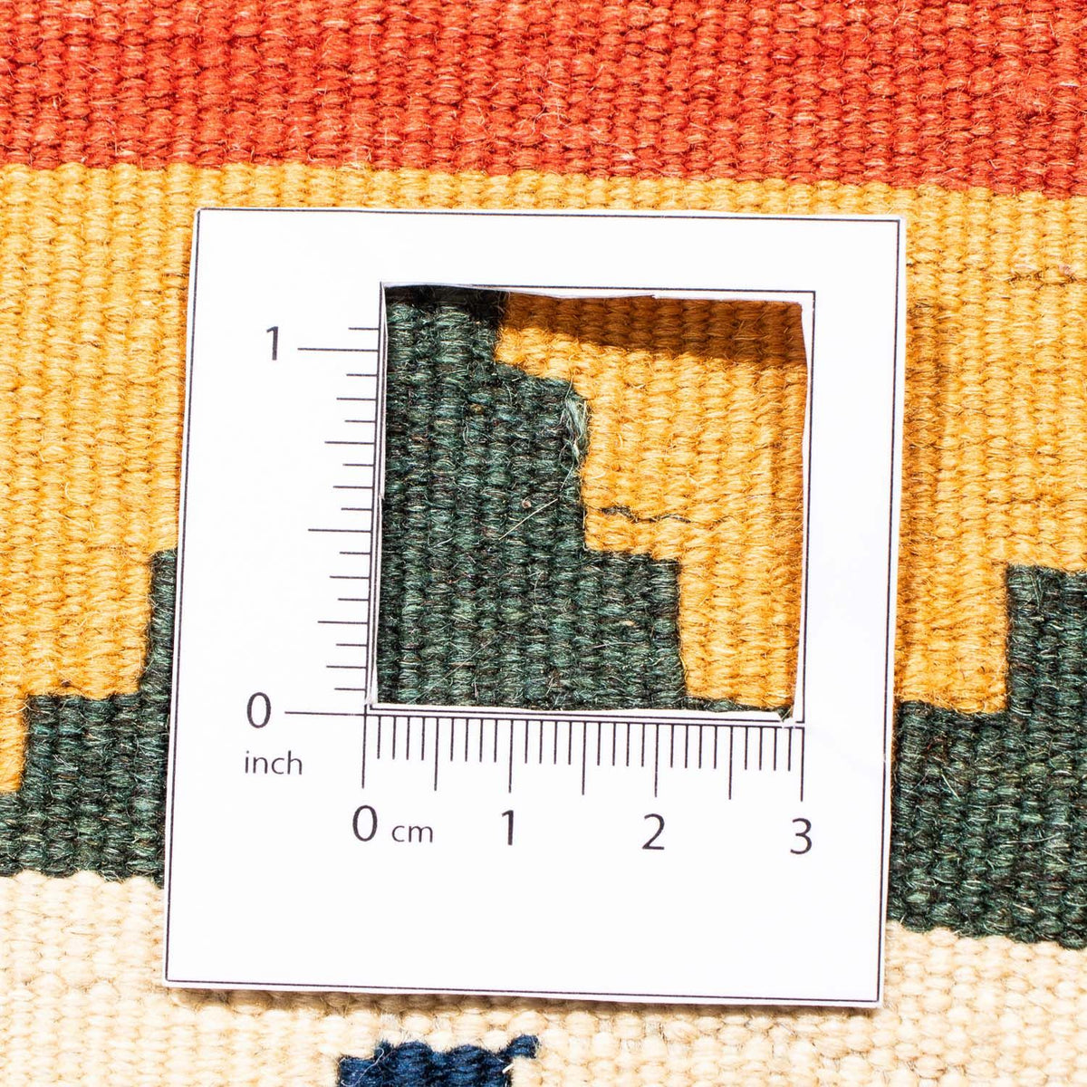 Dywan Kelim - Orientalny kwadratowy  - 105 x 100 cm - ciemna czerwień