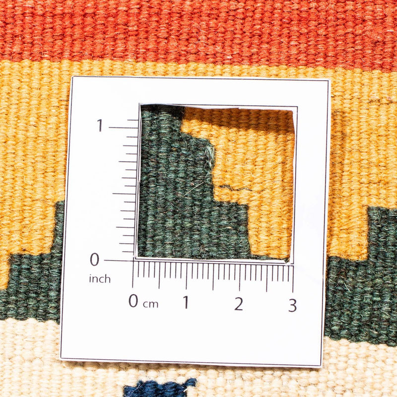 Dywan Kelim - Orientalny kwadratowy  - 105 x 100 cm - ciemna czerwień