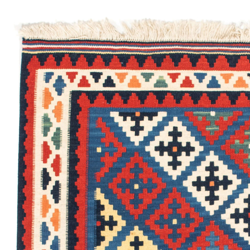 Dywan Kelim - Orientalny kwadratowy  - 104 x 97 cm - niebieski