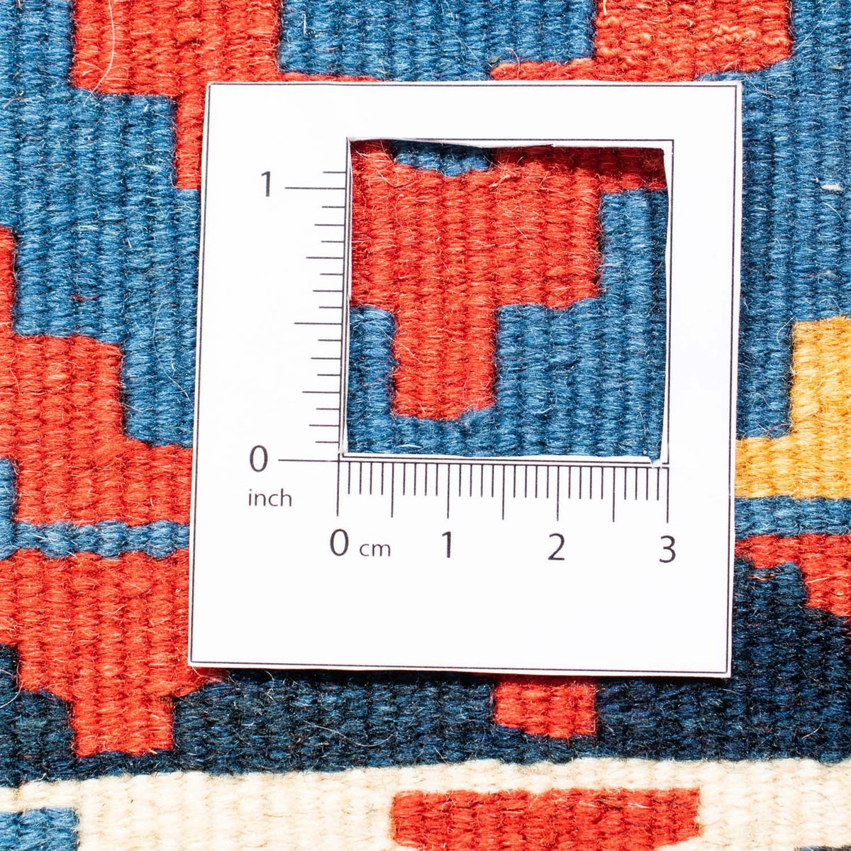 Dywan Kelim - Orientalny kwadratowy  - 104 x 97 cm - niebieski