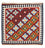 Dywan Kelim - Orientalny kwadratowy  - 100 x 97 cm - ciemna czerwień
