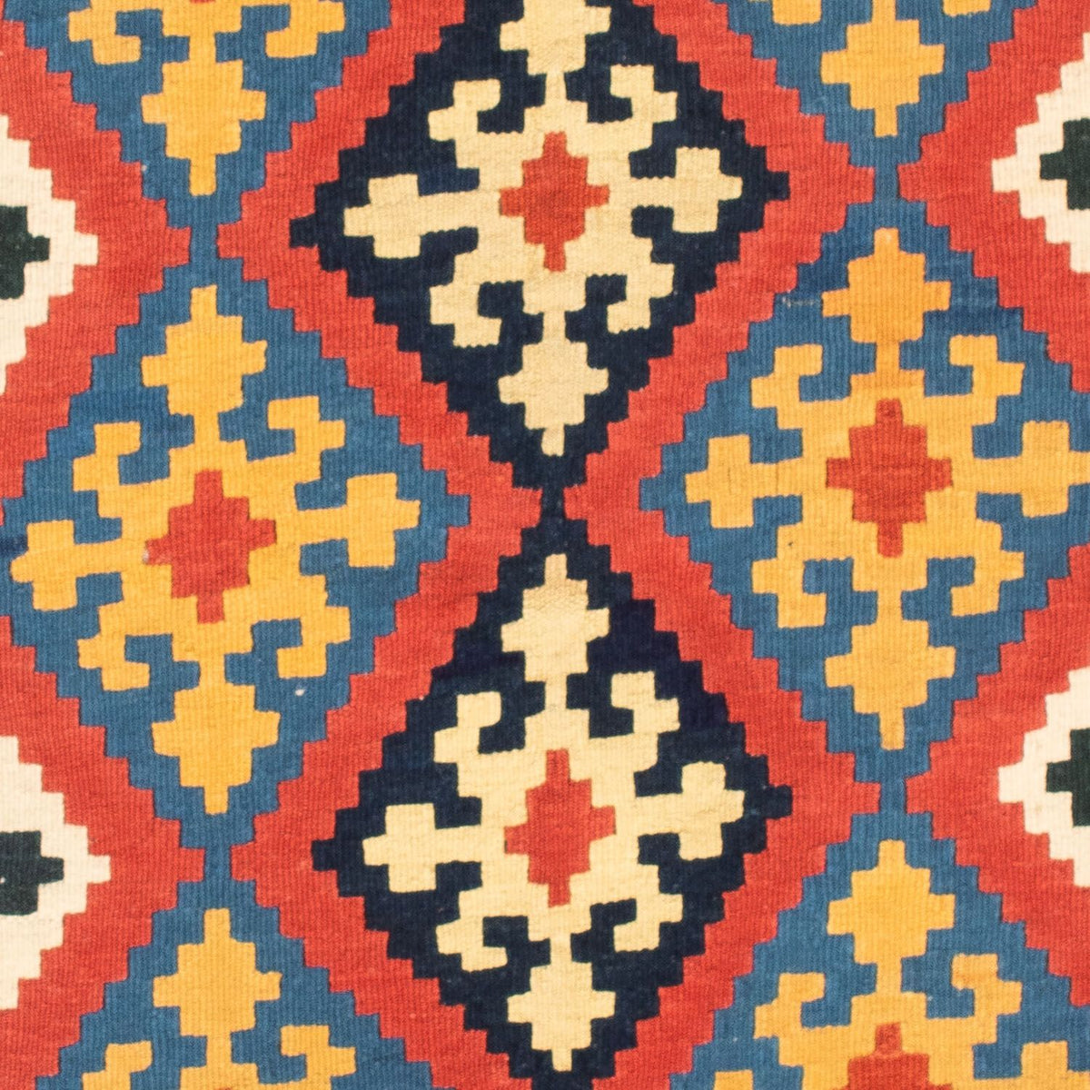 Dywan Kelim - Orientalny kwadratowy  - 102 x 101 cm - czerwony