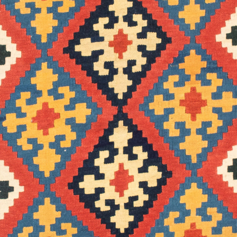 Dywan Kelim - Orientalny kwadratowy  - 102 x 101 cm - czerwony