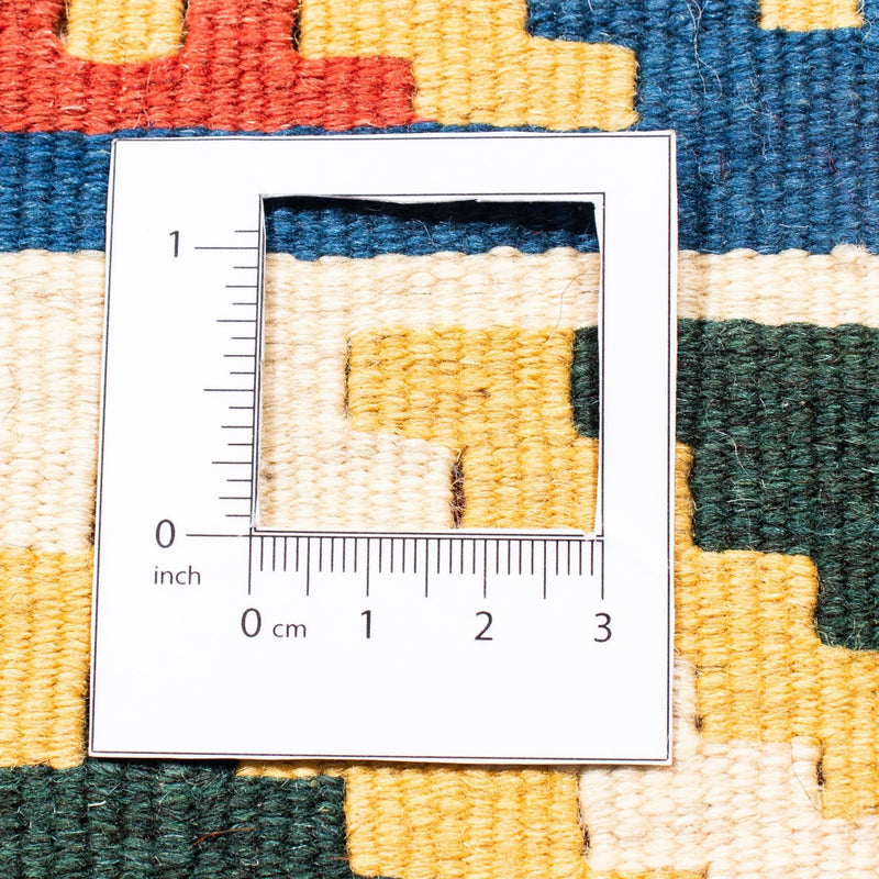 Dywan Kelim - Orientalny kwadratowy  - 104 x 102 cm - niebieski