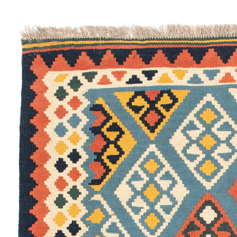 Dywan Kelim - Orientalny kwadratowy  - 100 x 98 cm - jasnoniebieski