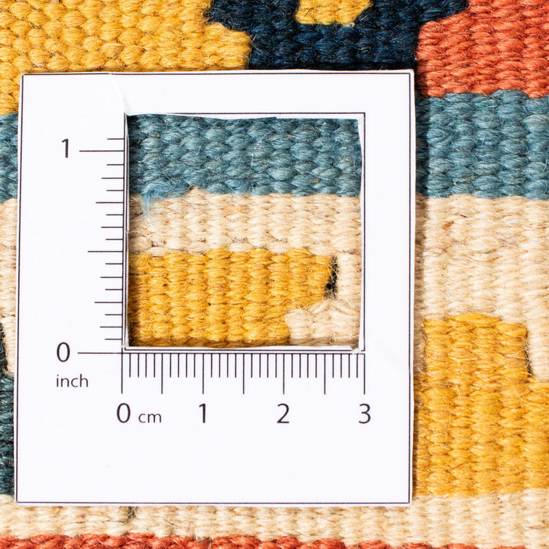 Dywan Kelim - Orientalny kwadratowy  - 100 x 98 cm - jasnoniebieski