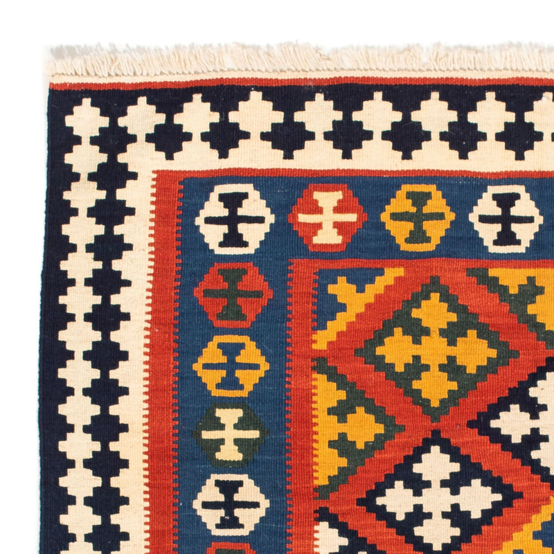 Dywan Kelim - Orientalny kwadratowy  - 107 x 105 cm - czerwony