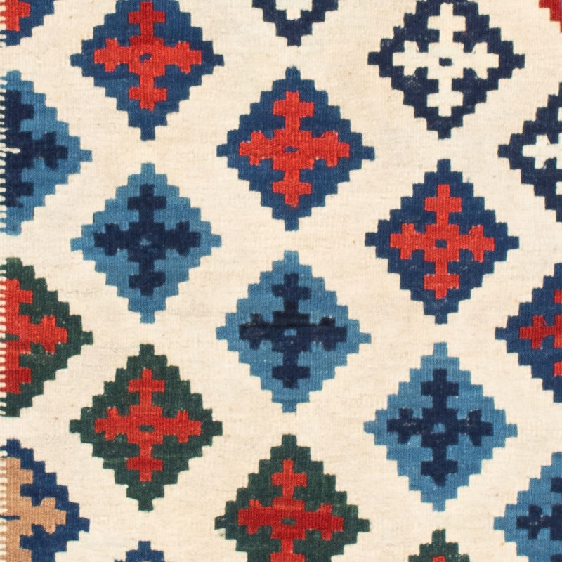 Dywan Kelim - Orientalny kwadratowy  - 104 x 102 cm - wielokolorowy