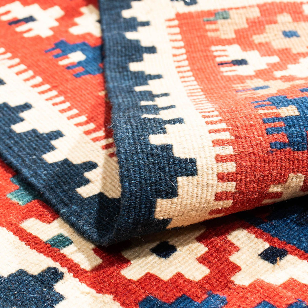 Dywan Kelim - Orientalny kwadratowy  - 106 x 100 cm - wielokolorowy