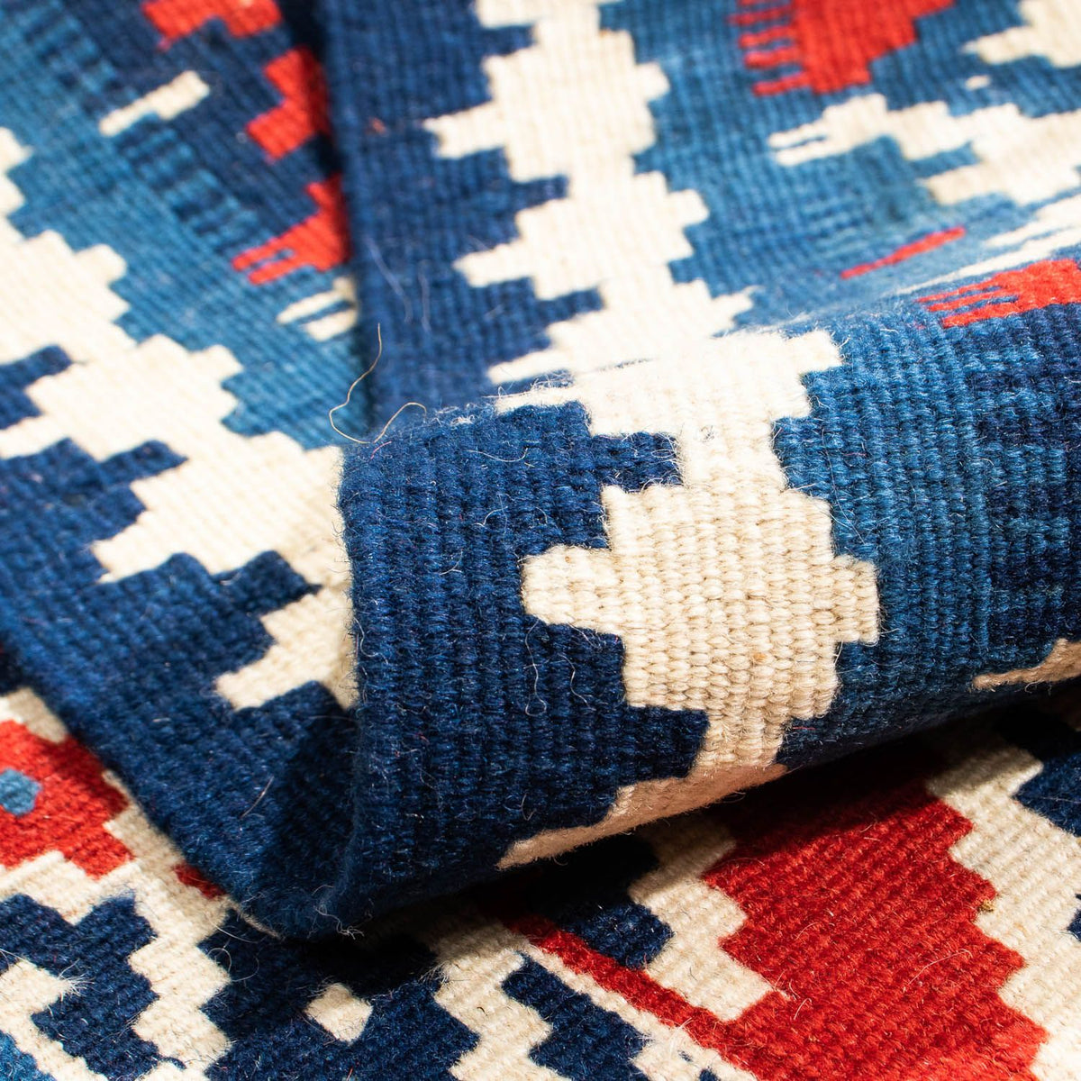 Dywan Kelim - Orientalny kwadratowy  - 103 x 103 cm - wielokolorowy