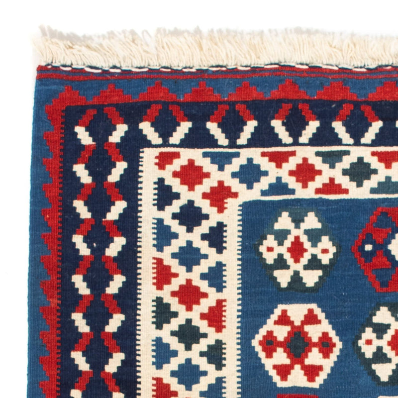 Dywan Kelim - Orientalny kwadratowy  - 102 x 100 cm - niebieski