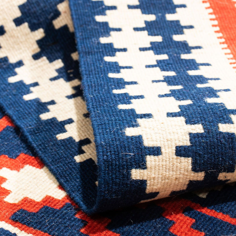 Dywan Kelim - Orientalny kwadratowy  - 104 x 103 cm - wielokolorowy