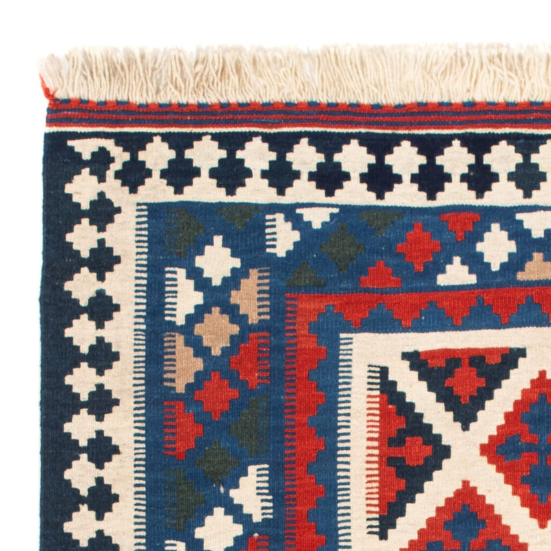 Dywan Kelim - Orientalny kwadratowy  - 108 x 103 cm - niebieski