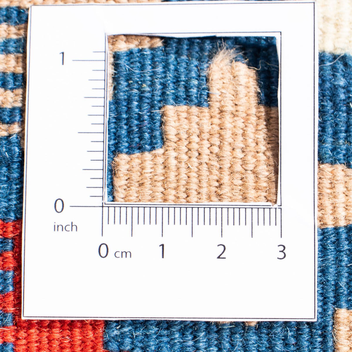 Dywan Kelim - Orientalny kwadratowy  - 108 x 103 cm - niebieski