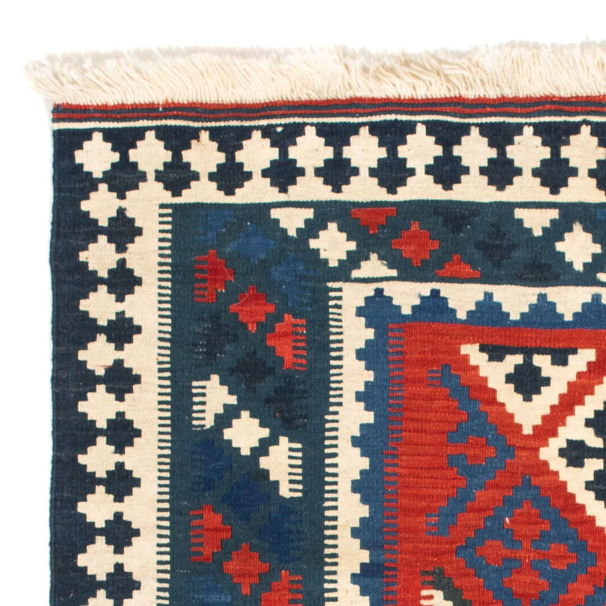 Dywan Kelim - Orientalny kwadratowy  - 105 x 102 cm - wielokolorowy