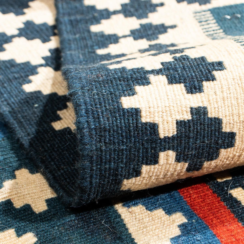 Dywan Kelim - Orientalny kwadratowy  - 105 x 102 cm - wielokolorowy