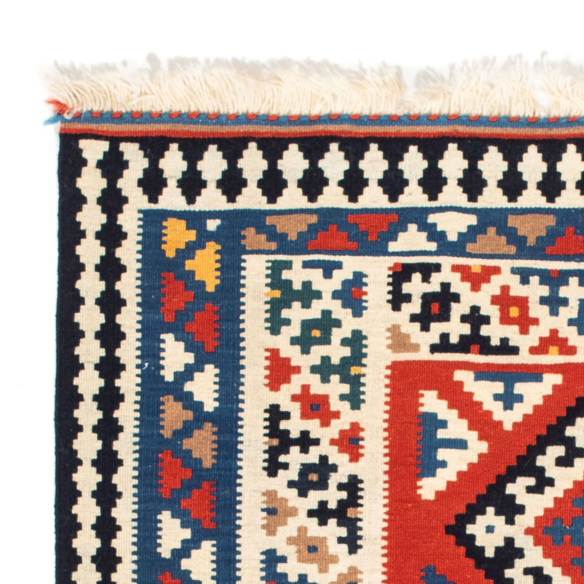 Dywan Kelim - Orientalny kwadratowy  - 106 x 100 cm - wielokolorowy