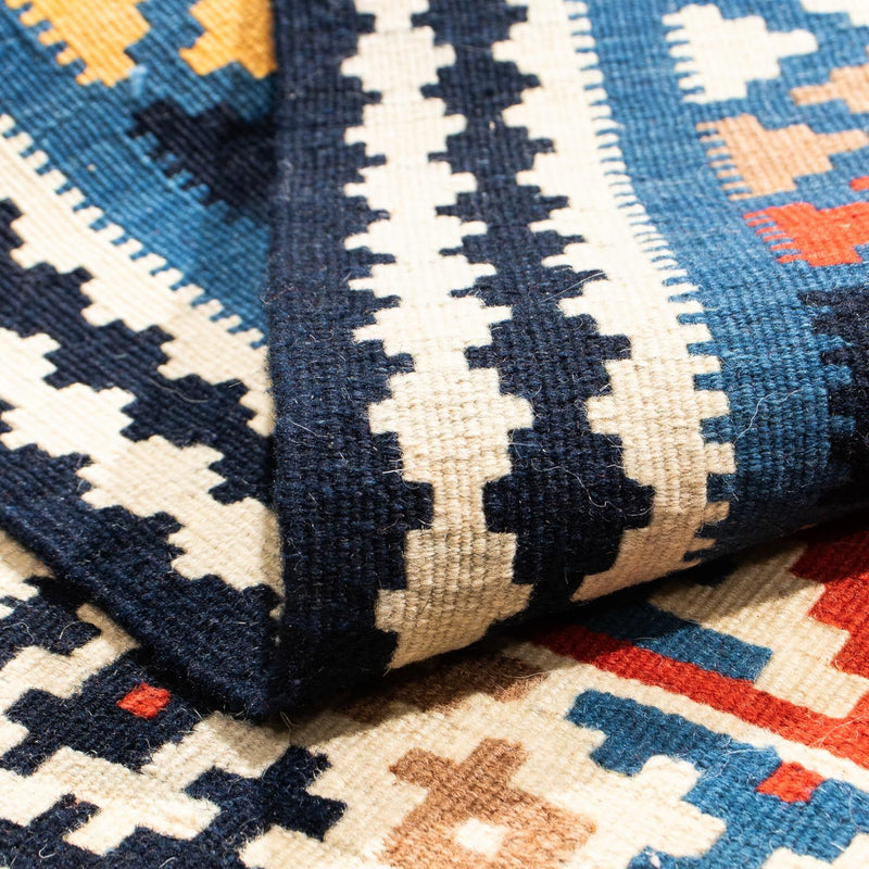 Dywan Kelim - Orientalny kwadratowy  - 106 x 100 cm - wielokolorowy