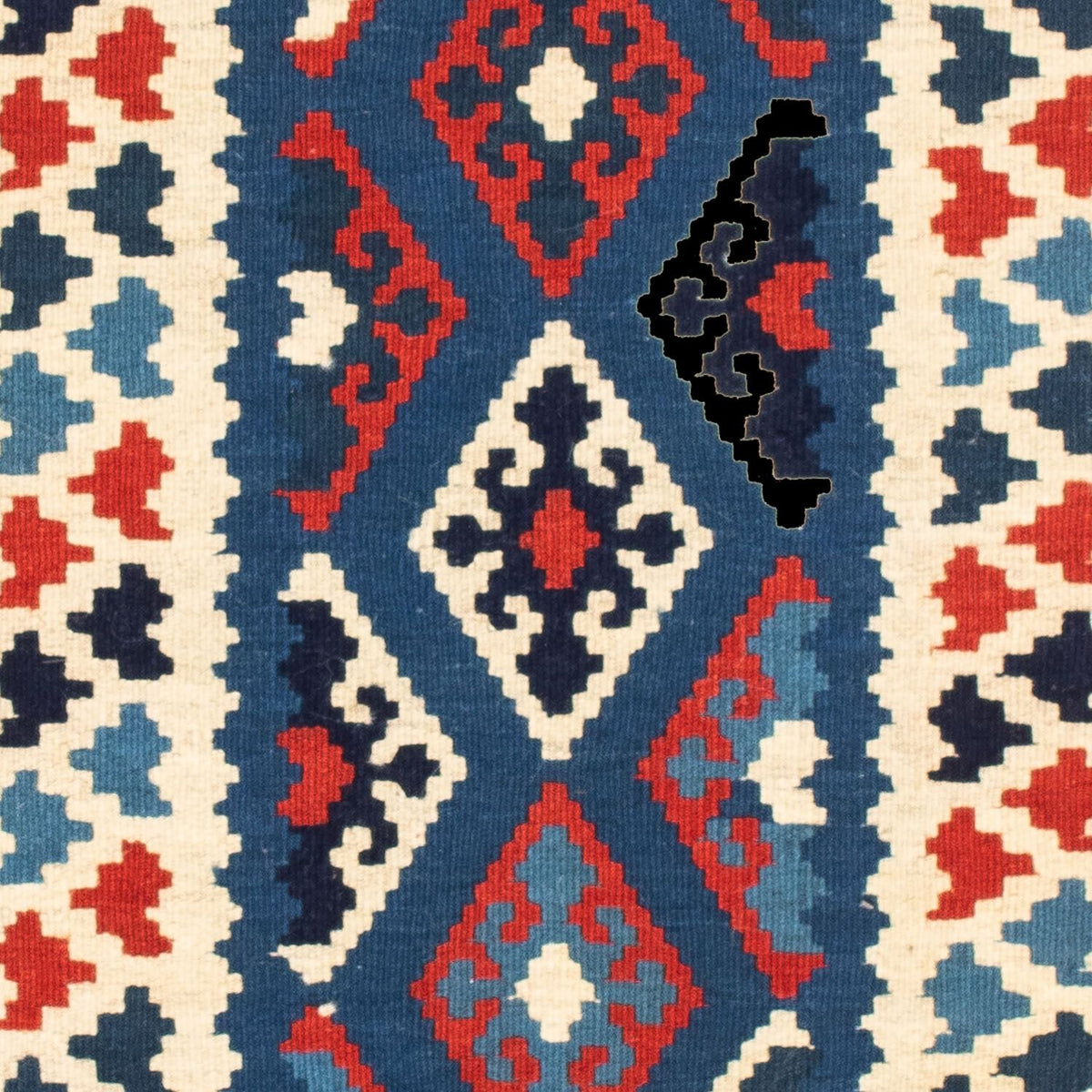 Dywan Kelim - Orientalny kwadratowy  - 102 x 102 cm - wielokolorowy