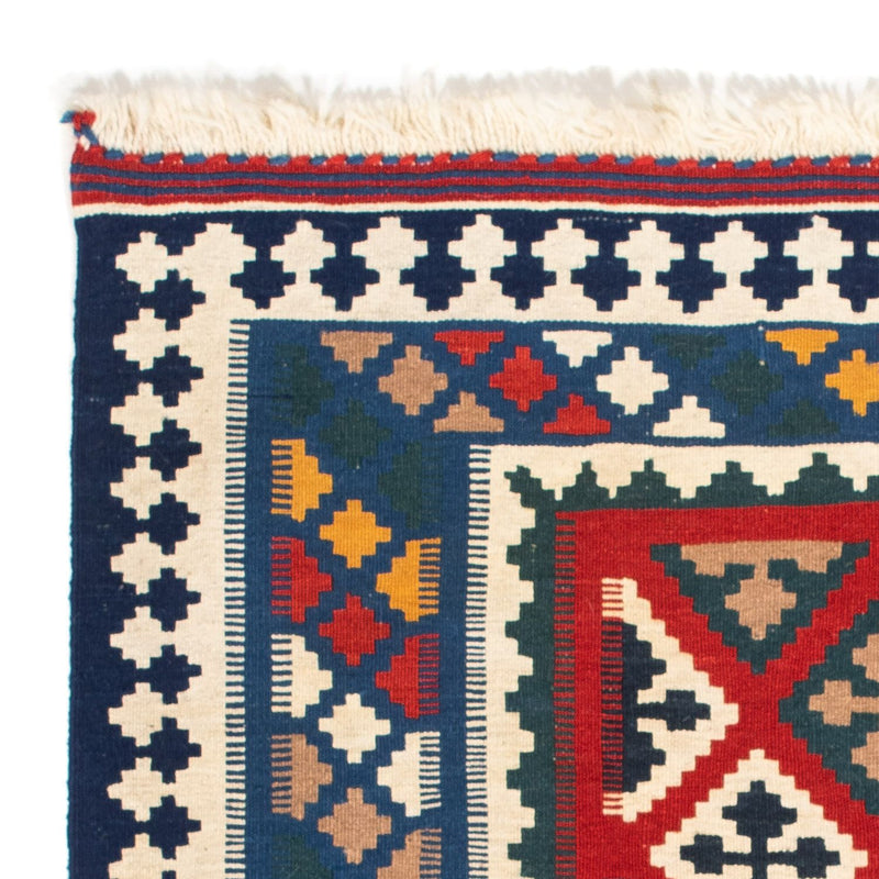 Dywan Kelim - Orientalny kwadratowy  - 104 x 98 cm - niebieski